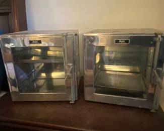 two 12x12x12  BOEKEL Stainless Steel and glass DESICCATOR