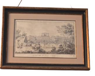 One of three Italian landscape engravings 