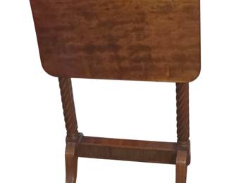 Federal mahogany fold top side table. 19th century
B. Altman and Company, New York with original label.  
