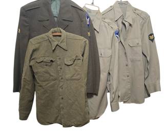 Select military shirts (one wool) and dress jacket