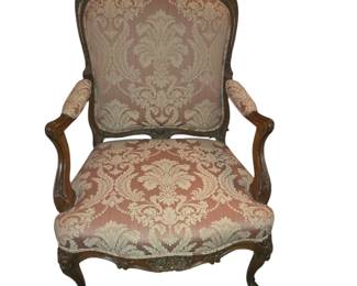 Louis XV carved walnut fateuil a La Reine.  18th century. 