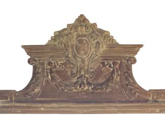 Carved hardwood over door or architectural element. 19th Century.