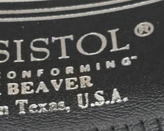 Unworn Stetson “Resistol” midnight blue beaver hat