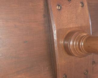 Chippendale style carved mahogany three legged stand - underside 