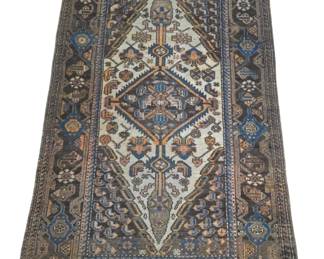 Hamadan hand knotted wool rug