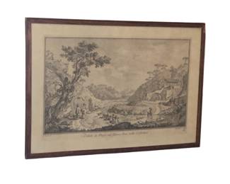 Third of three Italian landscape engravings 