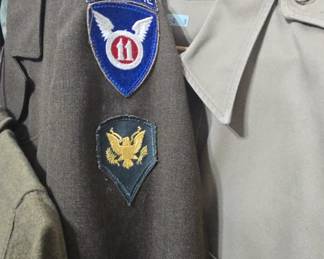 Selected military shirts and dress jacket