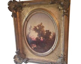 Lovely 19th century oil on canvas landscape 