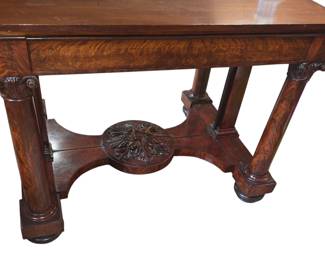 A classical carved mahogany pier table, Boston.  First quarter 19th century