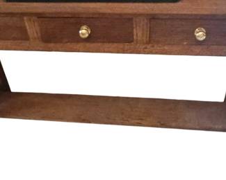 Wood three drawer side/sofa table 