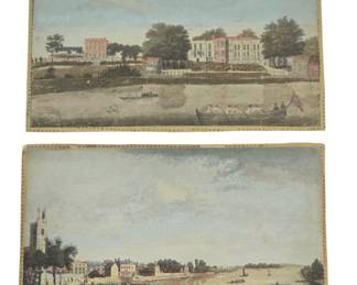 Pair of hand-colored engravings 18th Century 