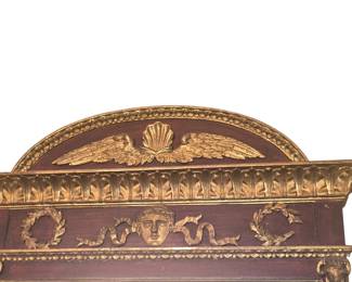 LovelyItalian Neoclassical parcel giltwood and painted mirror. First half 19 century 