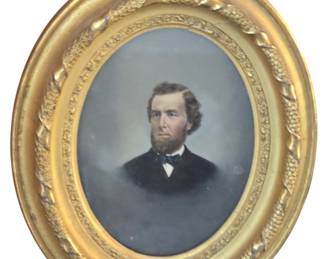 1860's portrait of a man on paper. 