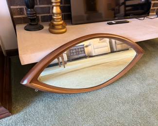Mid-Century Cat's Eye Mirror, 35"x15"