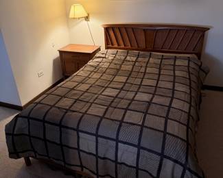 Mid-Century Modern Bed and Nightstand