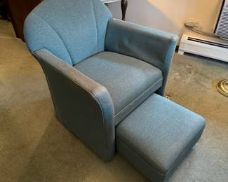 A C Furniture Company Armchair and Ottoman