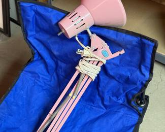 Rare Rose-Colored, Vintage Architect Lamp