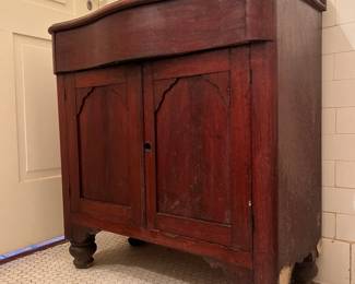 Late empire cabinet used as wash stand