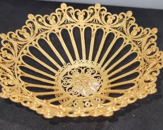 Russian gold gilt bowl