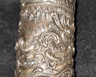 Repousse sterling match safe or box.