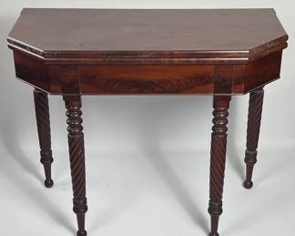 Federal period Sheraton/Empire style card table period.