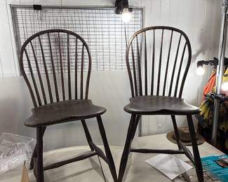 1790-1810 Charlestown MA windsors with early 19th century paint