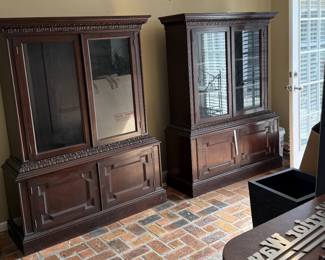 Late 19the century matching pair of Dwarf Bookcases. It's gotten super hard to find matching bookcases over the last three decades. Can likely only be found in high end estate sales because the transportation costs relative to value often make shipping to auction problematic. It's easier to find Pokemon... so these bookcases are a show up first in line and "catch em if you can".