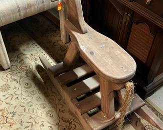 Vintage wood rocking horse