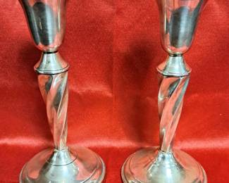 STERLING SILVER CANDLE HOLDERS