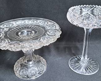 CAKE PLATE STAND W RUM WELL & COMPOTE 