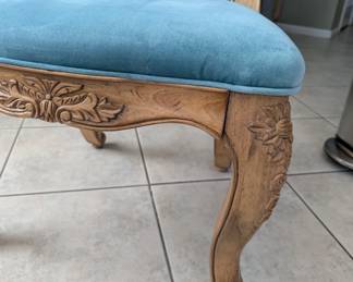 Magnolia Chairs and dinning room table with fold out leaf in the middle