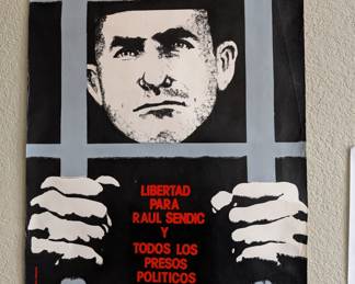 Raul Sendic 1980s free freedom poster