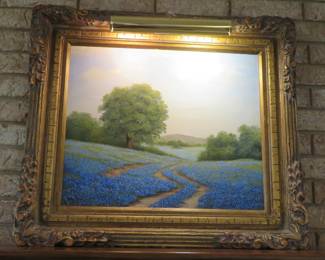 Lovely Texas bluebonnet signed original painting