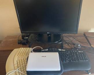 Monitor, Keyboards, And ASus Laptop