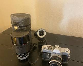 Canon QL TL Camera, Supersized Lens And Lighting 