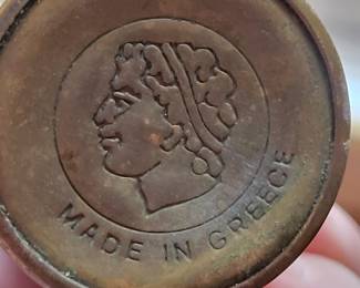 Antique Brass Greek Pepper Mill