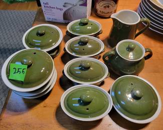 Hall Green Pottery Oval Mini Casserole Covered Dishes