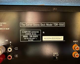 The Carver stereo deck 