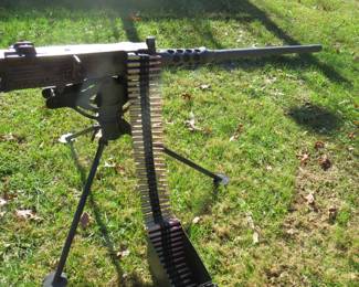 Dummy .50 Cal. Machine Gun with Tripod, Plastic Shells and Ammo Box