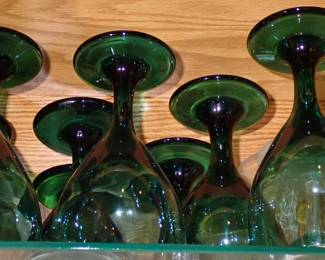 GREEN WINE GLASSES