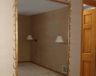 LARGE GOLD WALL MIRROR