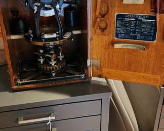 Antique Surveyor's Transid with compass and leveling
