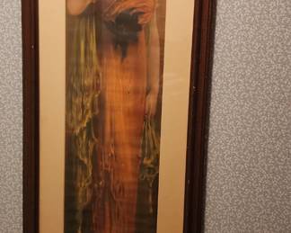 1948 Antique Papts Brewing advertising, back side of print framed advertising