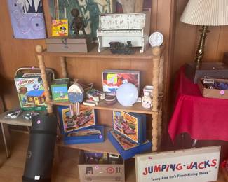 Vintage toys, yard flags, matchbox