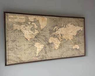World map wall art
