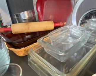 Pyrex serving pieces and more
