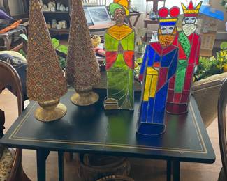 Stain Glass, Three Wise Men, Vintage Christmas Tress, 
