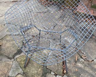 Mid Century diamond pattern patio chair