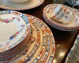 Crescent Ivory China, England, The Rosedale Floral Design