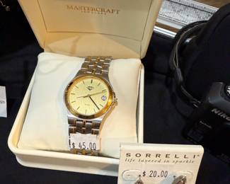 Mastercraft Watch, Sorrelli Earrings